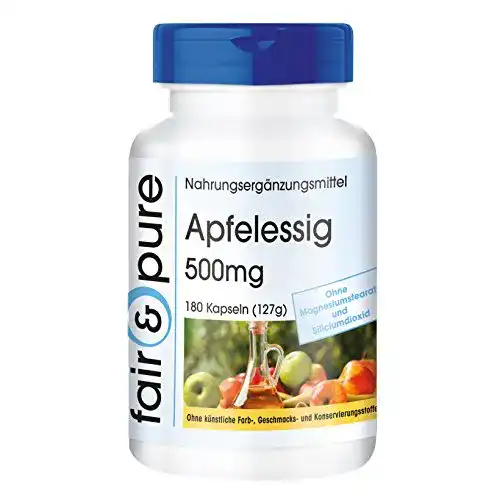 Apfelessig-Kapseln Fair & Pure Apfelessig 500mg, vegan