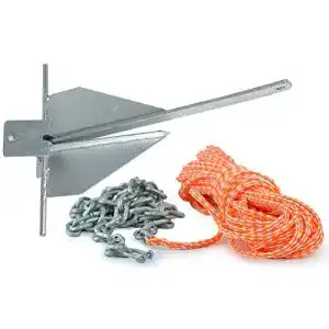 Plattenanker wellenshop Danforth Anker 6 kg Stahl Verzinkt