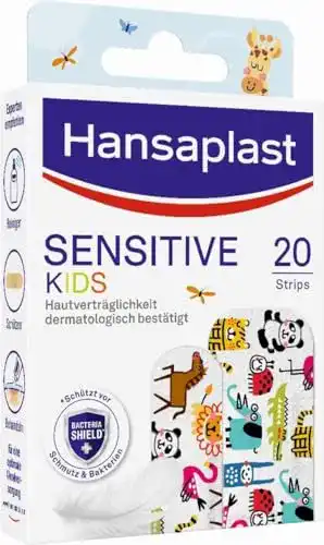 Kinderpflaster Hansaplast Sensitive, 20 Strips, Tiermotive