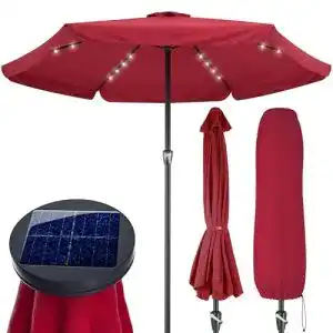 Sonnenschirm mit LED Kingsleeve, LED Beleuchtung 330 cm