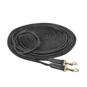 Doppellonge Waldhausen Gurtband, schwarz, 16 m, schwarz, 16 m