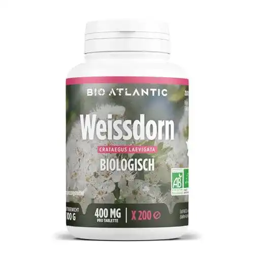 Weißdorn-Kapseln Bio Atlantic Bio Weissdorn 400mg 200 Tabletten