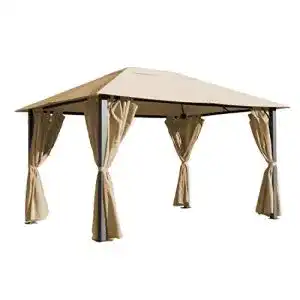 Pavillon (3×4) QUICK STAR Metall Garten Pavillon Pari, Antik Sand