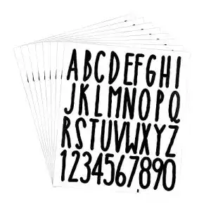 Klebebuchstaben AIEX 8 Blatt 5cm Buchstaben Zahlen Aufkleber