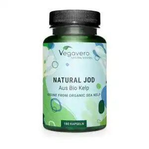 Jodtabletten Vegavero JOD aus BIO Kelp ® 180 Kapseln