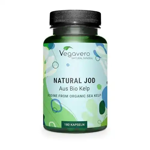 Die beste Jodtabletten Vegavero JOD aus BIO Kelp ® 180 Kapseln 2026 Test Bestseller Jodtabletten Vegavero JOD aus BIO Kelp ® 180 Kapseln