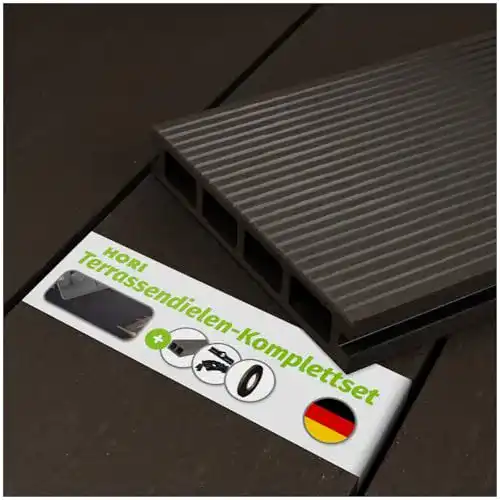 Die beste WPC-Terrassendiele Hori ® Kuba anthrazit I Komplett-Set 2026 Test Bestseller WPC-Terrassendiele Hori ® Kuba anthrazit I Komplett-Set