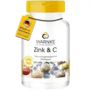 Vitamin C + Zink WARNKE VITALSTOFFE, 250 Kapseln
