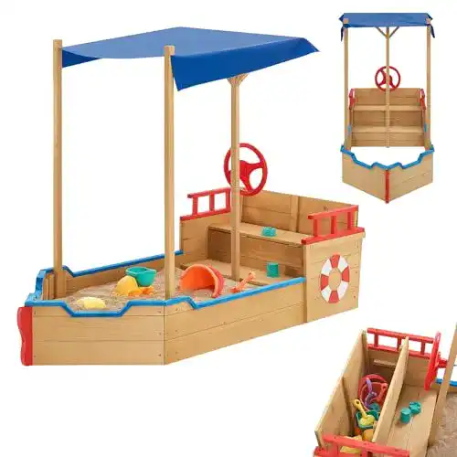 Sandkasten-Schiff Juskys Sandkasten Käpt’n Pit – Piratenschiff