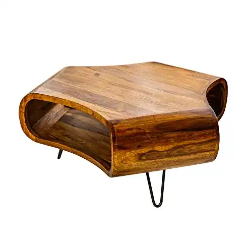 Couchtisch invicta INTERIOR Massiv, Palisander, Hairpin legs