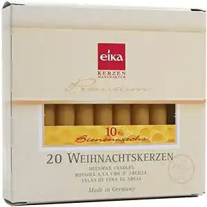 Eika-Kerzen Eika 10262710 Baumkerzen 10% Bienenwachs, 20er Packung
