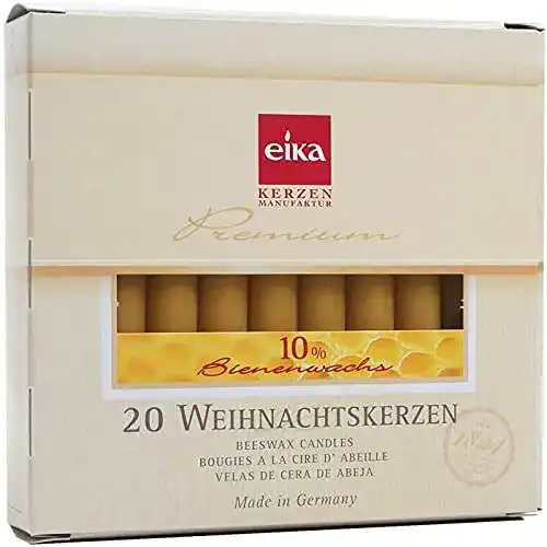 Die beste Eika-Kerzen Eika 10262710 Baumkerzen 10% Bienenwachs, 20er Packung 2026 Test Bestseller Eika-Kerzen Eika 10262710 Baumkerzen 10% Bienenwachs, 20er Packung
