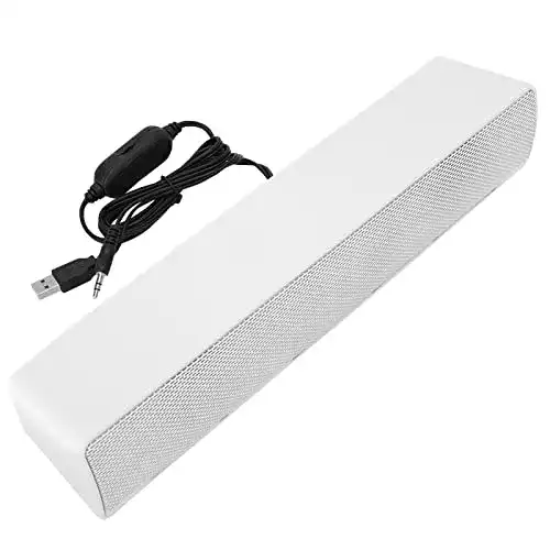 Soundbar (weiß) Denash Soundbar PC Lautsprecher, USB Mini