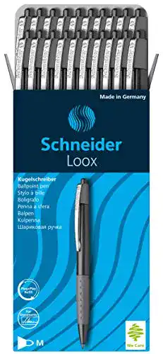Kugelschreiber Schneider Loox, schwarz, Strichstärke M, 20er Pack