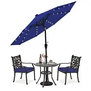 Sonnenschirm mit LED ABCCANOPY 230cm, 32 Solar-LED-Lichter
