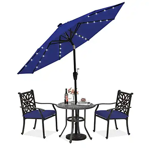 Sonnenschirm mit LED ABCCANOPY 230cm, 32 Solar-LED-Lichter