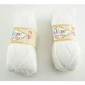 Alize-Wolle Alize 5 x 100g Strickgarn Baby Best Uni, Antipilling