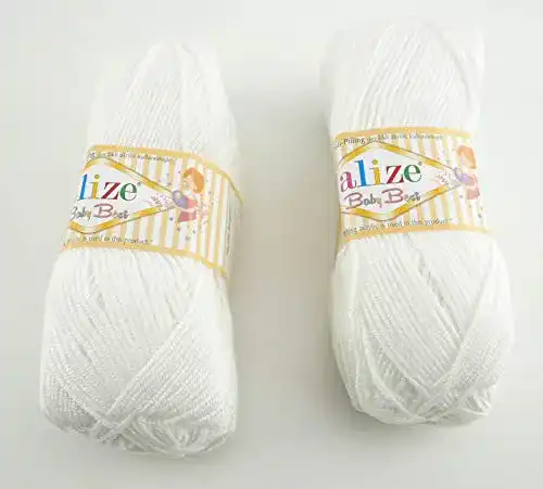 Alize-Wolle Alize 5 x 100g Strickgarn Baby Best Uni, Antipilling