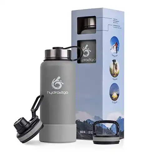 Outdoor-Thermoskanne hydro2go ® Edelstahl Trinkflasche 1l