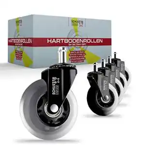 Bürostuhl-Rollen SCHUSTAR USES 10x22mm Hartboden Rollen 5er