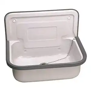 Ausgussbecken Sanitop-Wingenroth Stahl- mit Ablaufgarnitur