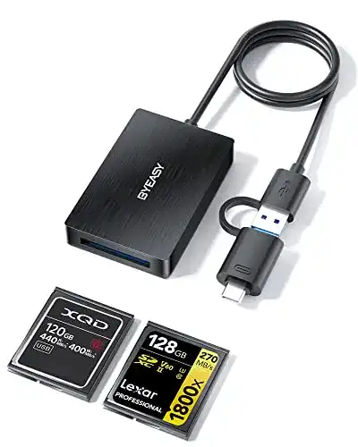 XQD-Kartenleser BYEASY XQD Kartenleser USB 3.0, USB C