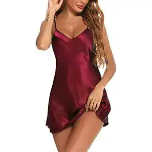 Negligee Litherday Damen Sexy Babydoll Kurz Satin Nachthemd