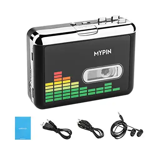 Kassettenrecorder MYPIN Tragbar, Digital USB Audio