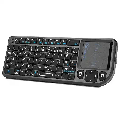 Funktastatur mit Touchpad Rii X1 Mini Tastatur Wireless