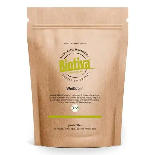 Weißdorntee Biotiva Weissdorn Blätter und Blüten Bio 100g