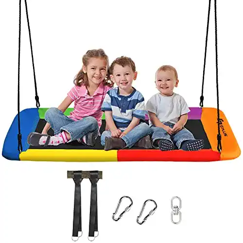 Nestschaukel (120 cm) RELAX4LIFE Schaukel, höhenverstellbar