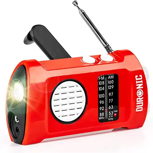 Kurbelradio Duronic Ecohand Dynamo Radio AM/FM