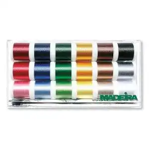 Maschinenstickgarn MADEIRA 8045 Stickbox Polyneon 18 Farben