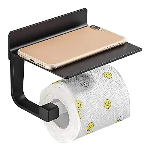 Toilettenpapierhalter ohne Bohren Hoomtaook, mit Ablage