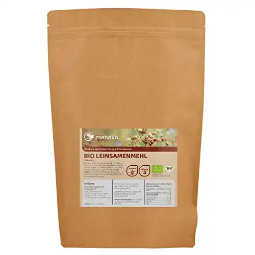 Leinsamenmehl manako Bio, 1 kg Zipbeutel