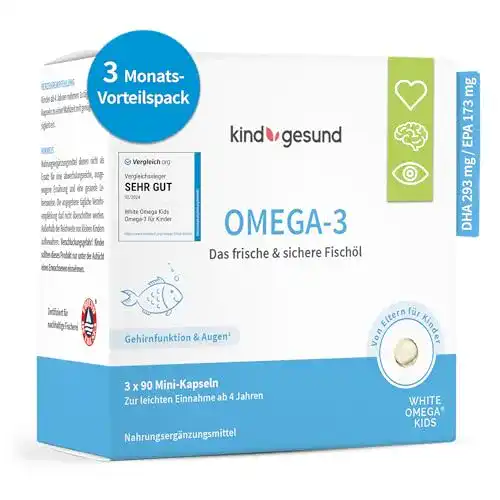 Die beste Omega-3 White Omega Kapseln für Kinder, 270 Mini-Kapseln 2026 Test Bestseller Omega-3 White Omega Kapseln für Kinder, 270 Mini-Kapseln