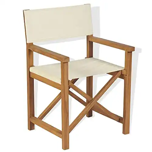 Regiestühle vidaXL Teak Massiv Regiestuhl Klappbar