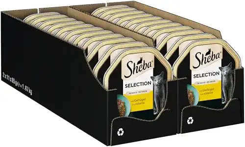 Katzennassfutter Sheba Selection in Sauce – 22 x 85g