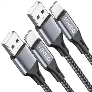 Schnellladekabel RAVIAD iPhone Ladekabel, Lightning Kabel 2Stück