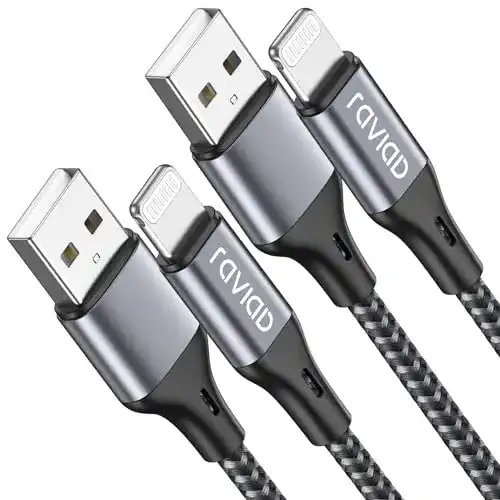 Schnellladekabel RAVIAD iPhone Ladekabel, Lightning Kabel 2Stück