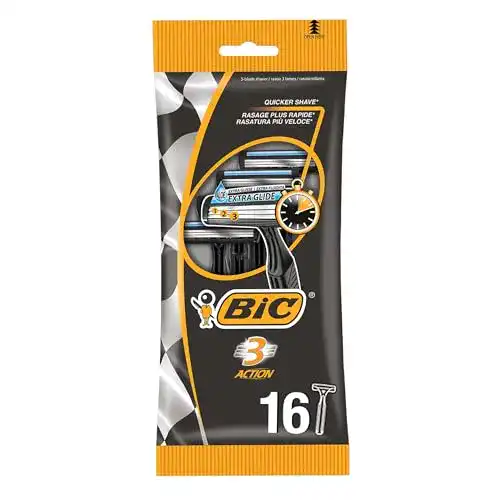 Die beste Einwegrasierer BIC 3 Action Rasierer Herren, 16 mit je 3 Klingen 2026 Test Bestseller Einwegrasierer BIC 3 Action Rasierer Herren, 16 mit je 3 Klingen