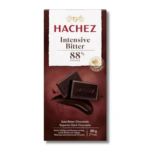 Hachez-Schokolade Hachez Tafel Intensive Bitter 88%, 80 g