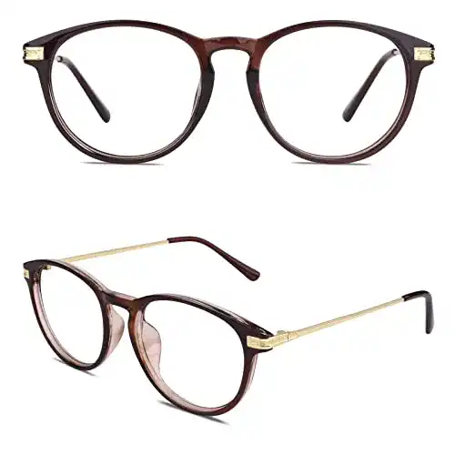 Retrobrille CGID CN92 Klassische Nerdbrille rund Keyhole 40er 50er