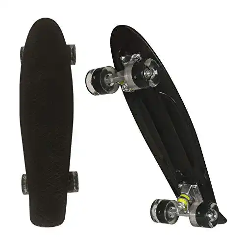 Mini-Longboard WeSkate 22″ Kinder Retro Skateboard LED-Blitz