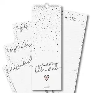 Geburtstagskalender younikat Konfetti-Motiv Spiralbindung