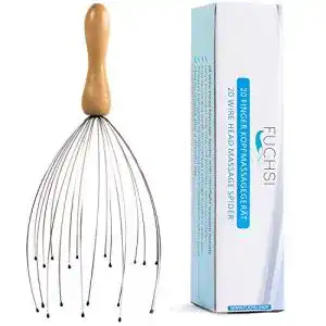 Kopfmassage-Spinne fuchsi Kopfmassage Spinne mit Holzgriff