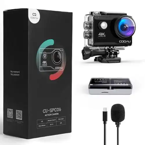 günstige Action-Cam COOAU Action Cam HD 4K 20MP WiFi