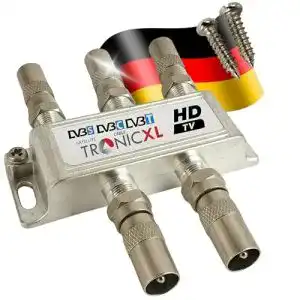 Sat-Verteiler 4-fach TronicXL 4fach Premium BK Verteiler TV Kabel