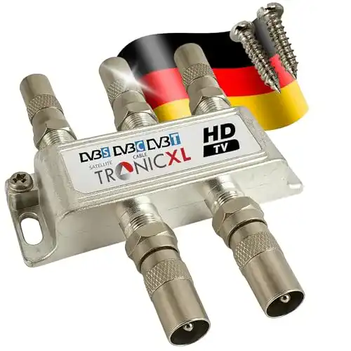 Sat-Verteiler 4-fach TronicXL 4fach Premium BK Verteiler TV Kabel