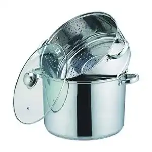 Kochtopf 10 Liter KAMBERG Couscous-Topf, Edelstahl, Rostfrei